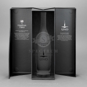 750ml and 3.0 Litre Bottle Premium Gift Boxes - Swing door open, custom bottle insert