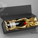 Wine Gift Box Packaging with satin fabric decoration