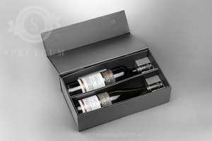 2 bottle wine box with multiple bottle profile inserts